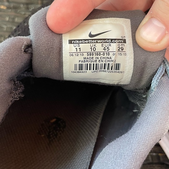 Nike Lunarglide 5 Black Athletic Running Shoes Sneakers 599160-010 Men’s Sz 11 - Picture 7 of 7